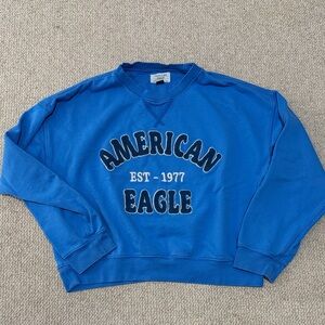American Eagle Outfitters Blue Graphic Sweatshirt